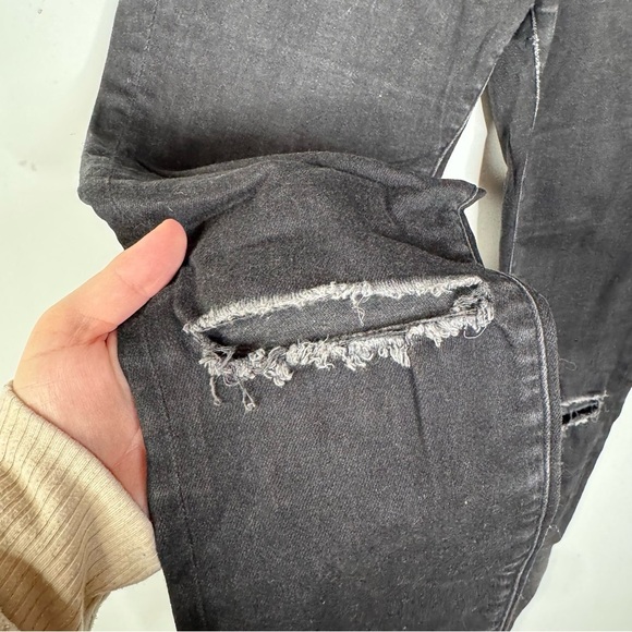Allsaints Grace Distressed Skinny Black Jeans Size 28 - Picture 3 of 4